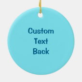 青い漫画の車のセラミックオーナメント セラミックオーナメント (裏面)