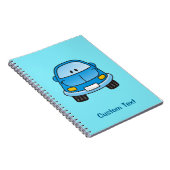 青い漫画の車のノート ノートブック (右側)