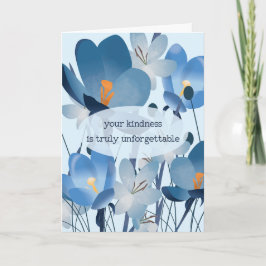 青い漫画フローラサンキューカード カード