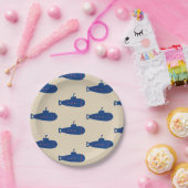 青い潜水艦 ペーパープレート (パーティー)