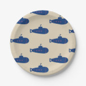 青い潜水艦 ペーパープレート (正面)