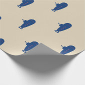 青い潜水艦 ラッピングペーパー (角)