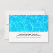 青い澄んプール水写真ありがとう サンキューカード (裏面)