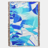 青い澄ん画像の切り抜きは不規則にねじれている スローブランケット (正面縦)