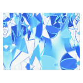 青い澄ん画像の切り抜きは不規則にねじれている テーブルクロス (正面(横))