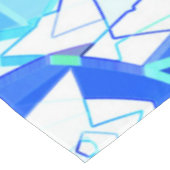 青い澄ん画像の切り抜きは不規則にねじれている テーブルクロス (アングル)