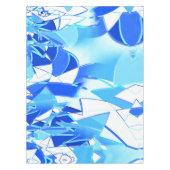 青い澄ん画像の切り抜きは不規則にねじれている テーブルクロス (正面)