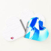 青い澄ん画像の切り抜きは不規則にねじれている ノートブック (内部)