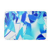 青い澄ん画像の切り抜きは不規則にねじれている バスマット (正面)