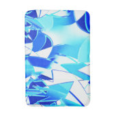 青い澄ん画像の切り抜きは不規則にねじれている バスマット (正面縦)