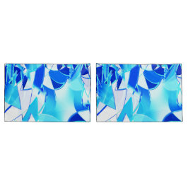 青い澄ん画像の切り抜きは不規則にねじれている 枕カバー