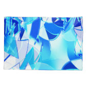 青い澄ん画像の切り抜きは不規則にねじれている 枕カバー (裏面-左)