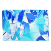 青い澄ん画像の切り抜きは不規則にねじれている 枕カバー (正面左)