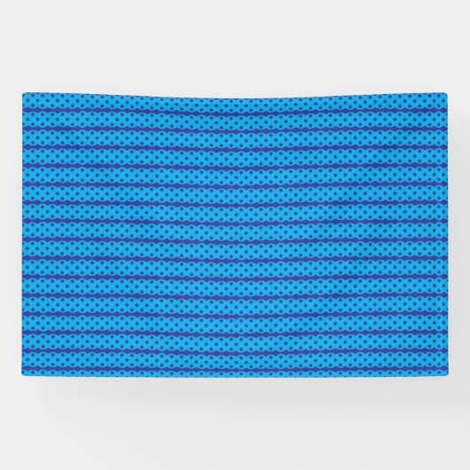 青い澄ん空が穏やかな深い青の上に広がる 横断幕 (横)