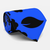 青い濃いハワイアンパターン ネクタイ (ロール)