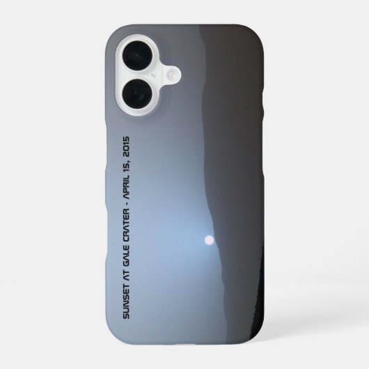 青い火星の夕焼け iPhone 16ケース (裏面)