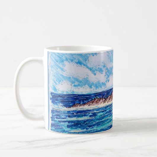 青い灯台 コーヒーマグカップ (左)