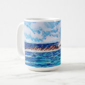 青い灯台 コーヒーマグカップ (正面左)