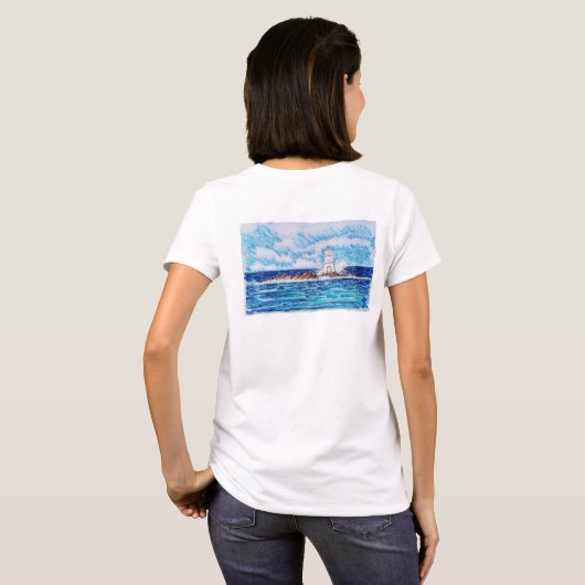 青い灯台 Tシャツ (裏面フル)