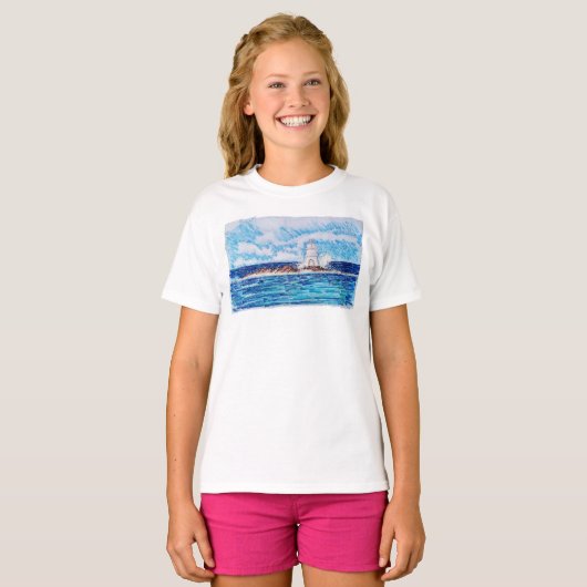 青い灯台 Tシャツ (正面フル)
