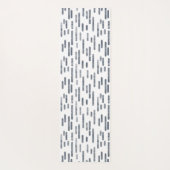 青い灰色と白のインクのような丸い線のパターン ヨガマット (裏面)