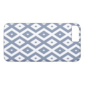 青い灰色と白のダイヤモンドパターン Case-Mate iPhoneケース (裏面(横))