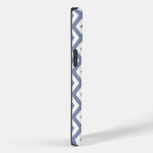 青い灰色と白のダイヤモンドパターン Case-Mate iPhoneケース (裏面 / 右)