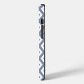 青い灰色と白のダイヤモンドパターン Case-Mate iPhoneケース (裏面 / 左)