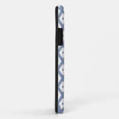 青い灰色と白のダイヤモンドパターン Case-Mate iPhoneケース (裏面/右)