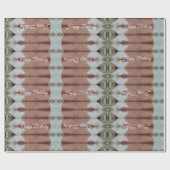 青い灰色と茶色 ラッピングペーパー (フラット)