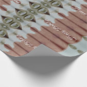 青い灰色と茶色 ラッピングペーパー (角)