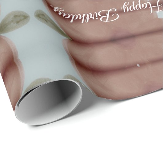 青い灰色と茶色 ラッピングペーパー (ロールコーナー)