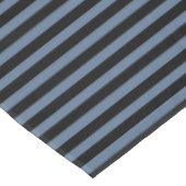 青い灰色と黒のストライプ テーブルクロス (アングル)