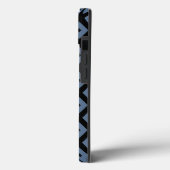 青い灰色と黒のダイヤモンドパターンケースメイトiPho Case-Mate iPhoneケース (裏面 / 左)