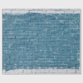 青い灰色のコンク絵を描リートレンガ ラッピングペーパー (フラット)