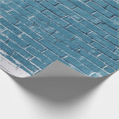 青い灰色のコンク絵を描リートレンガ ラッピングペーパー (角)