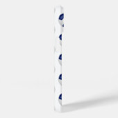 青い灰色のサッカーボールのモノグラムの模様 Case-Mate iPhoneケース (裏面 / 右)