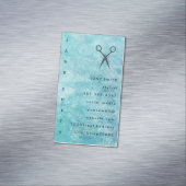 青い灰色のテクスチャスタイリストを表示 マグネット名刺 (インサイチュ)