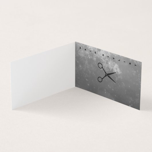 青い灰色のテクスチャスタイリストを表示 名刺 (内部)