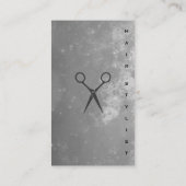 青い灰色のテクスチャスタイリストを表示 名刺 (裏面)