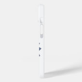 青い灰色のハートドラゴンの上に白 Case-Mate iPhoneケース (裏面 / 左)