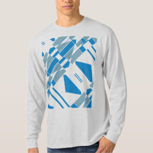 青い灰色の対角シェイプMCM南西インスパイア- Tシャツ