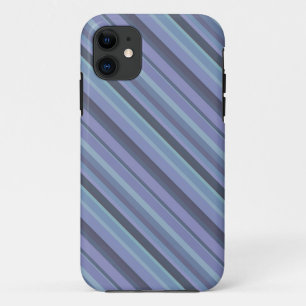 青い灰色の対角線のストライプ iPhone 11 ケース