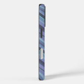 青い灰色の対角線のストライプ Case-Mate iPhoneケース (裏面 / 右)