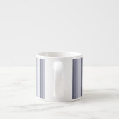 青い灰色の影のストライプ エスプレッソカップ (裏面)