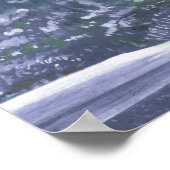 青い灰色の木の12結婚テーブルの座席表 ポスター (角)