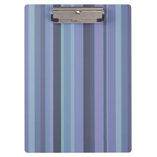 青い灰色の水平のストライプ クリップボード (正面)