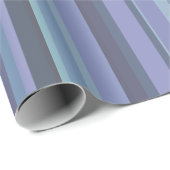 青い灰色の水平のストライプ ラッピングペーパー (ロールコーナー)