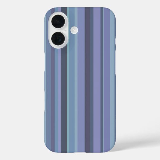 青い灰色の水平のストライプ Case-Mate iPhoneケース (裏面)