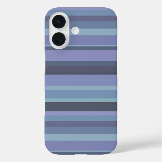 青い灰色の水平のストライプ Case-Mate iPhoneケース (裏面)